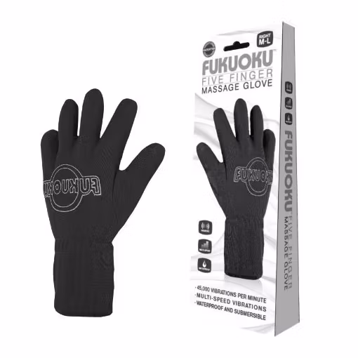 Fukuoku Vibrating Five Finger Massage Glove - Right Hand