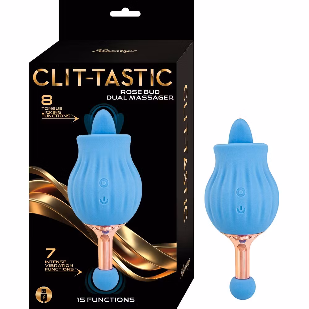 Clit-Tastic Rose Bud Dual Massager Rechargeable
