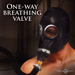 Master Series Dark Inhaler Gas Mask with Bottle