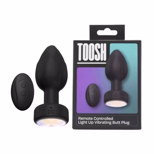 Toosh Remote Controlled Light Up Vibrating Butt Plug