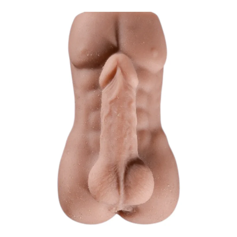 Male Body Masturbator Light Brown – Realistic Design, Heavy 589 g