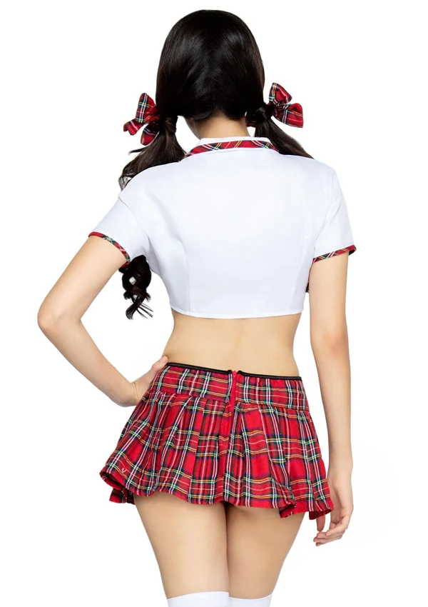Miss Prep School Top and Skirt xs