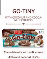 GO-TINY Cocoa biscuits with milk creme&coconut 120gr