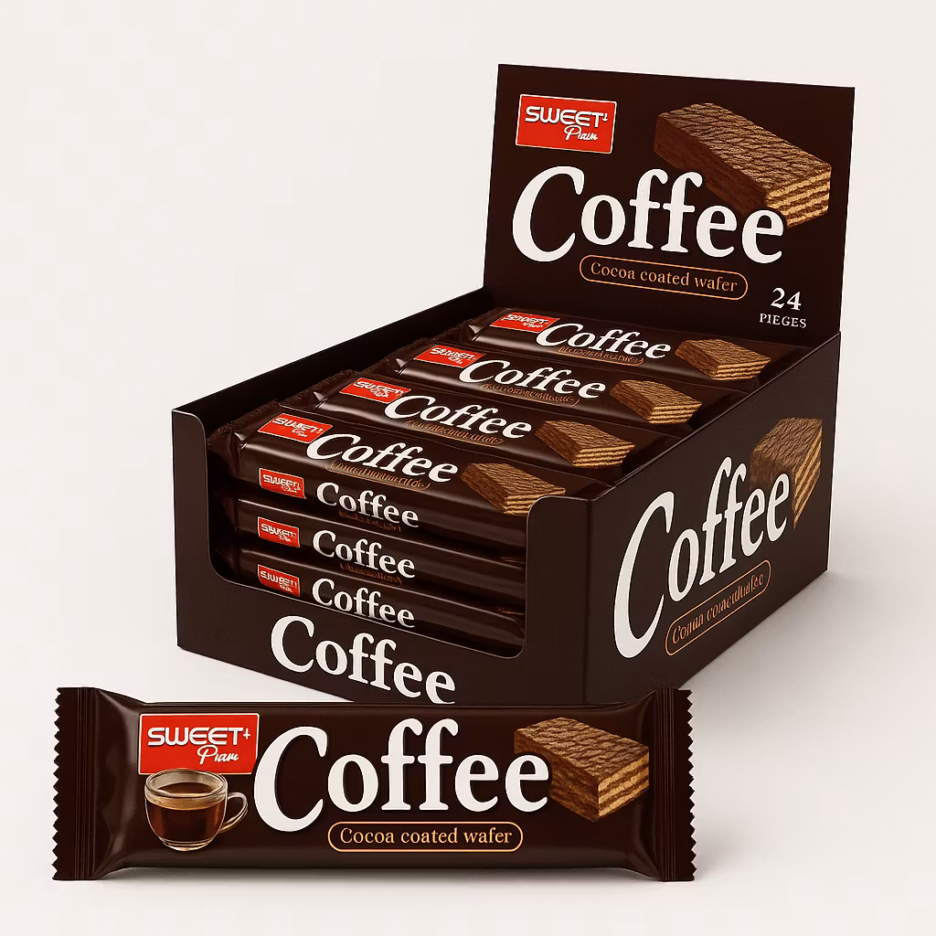 COFFEE COCOA COATED WAFER 24stk