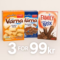 Tilbud Vafler pakke 3 for 99 kr