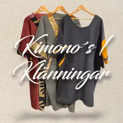 Kimono´s /Klänningar - MonkyoJ - Recykling med detaljer av läder