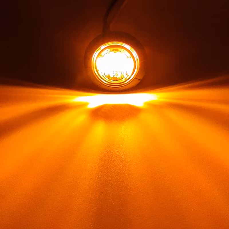 1LED E-godkjent Markeringslys universal runde 10-30volt, flere farger