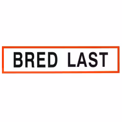 Bred Last skilt på magnetfolie