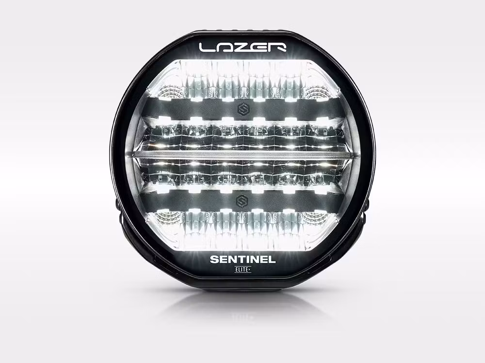 LAZER Sentinel 9 Elite+ PL2 i sort med hvitt posisjonslys