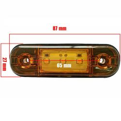 3LED Markeringslys Universal, Klart glass - Flere farger