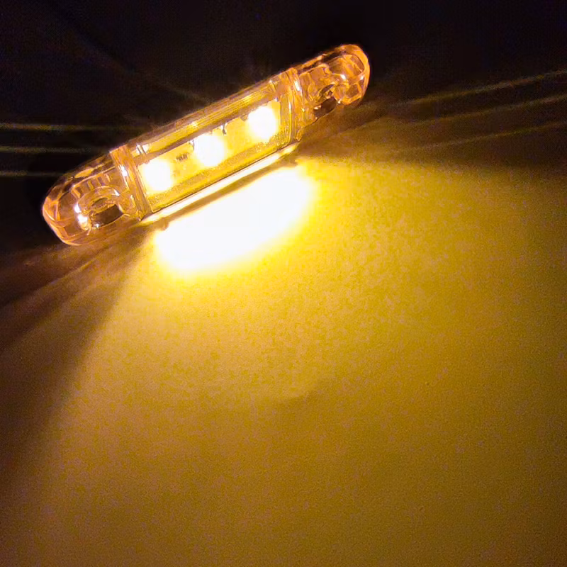 3LED Markeringslys Universal, Klart glass - Flere farger
