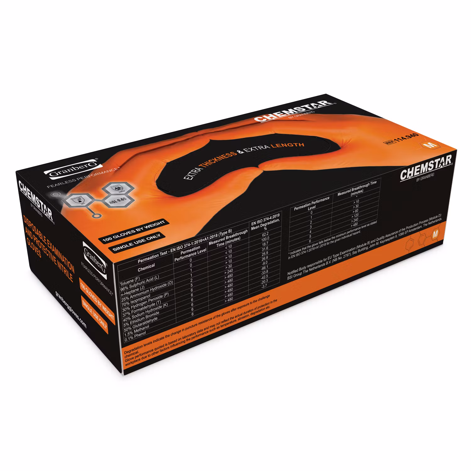 Engangshansker Nitril Chemstar 100stk/pk - 114.940