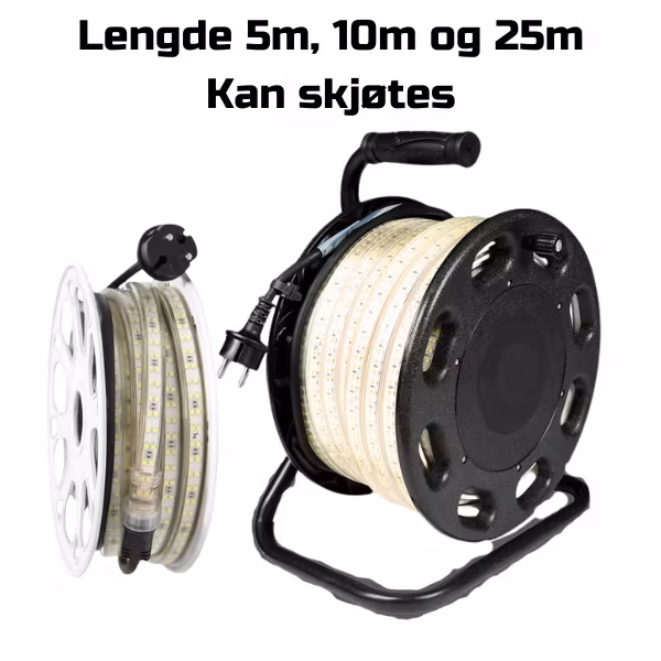 Lysslynge med fleksibelt arbeidslys. Ute/inne. 230volt tilkobling