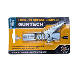 Gurtech låsemunstykke for fettpresse