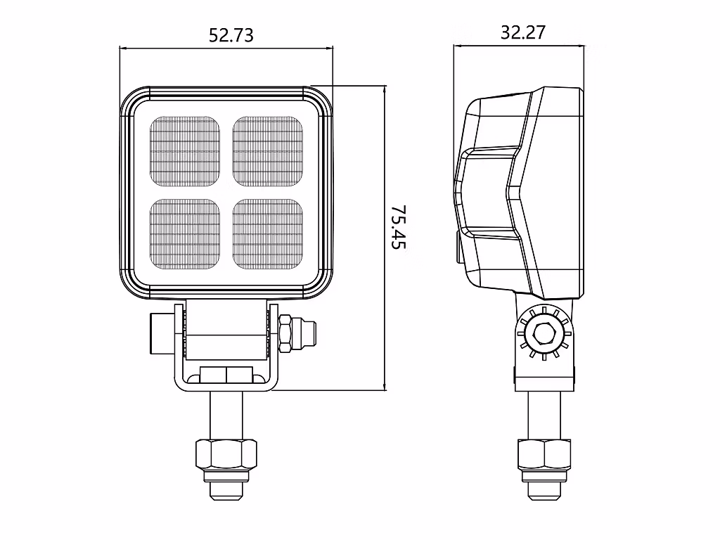 Briod MINI 12w arbeidslys - 52mm - 900LM