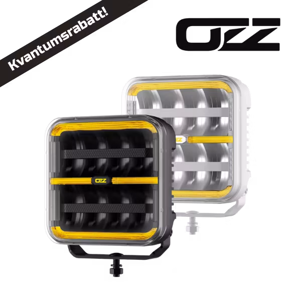 OZZ SQR 7" ekstralys - Sort/hvit hus