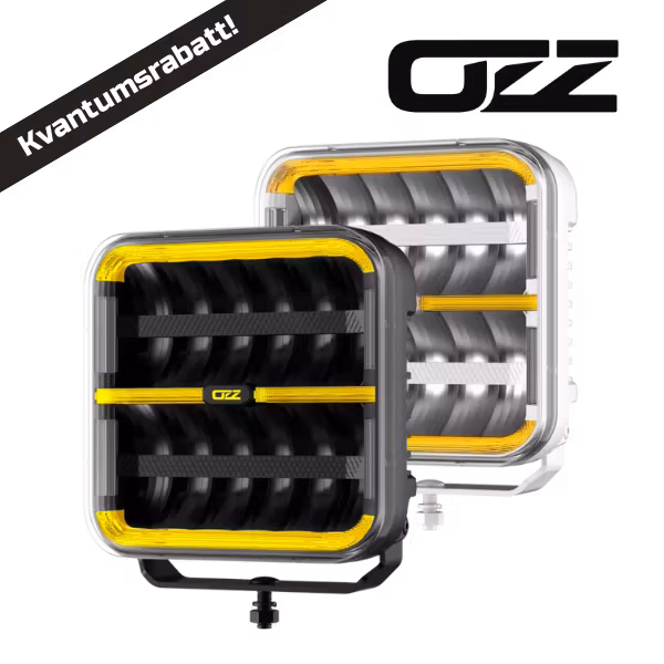 OZZ SQR 9" ekstralys - Sort/hvit hus