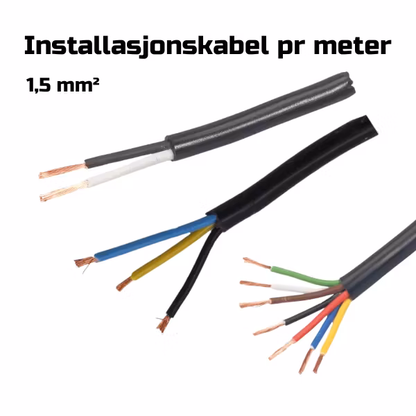 Installasjonskabel - Flere typer - 2,3 og 7 leder