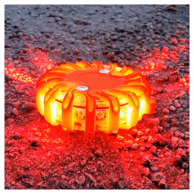 Varsellys Puck Orange med magnet