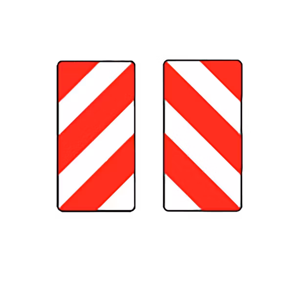 Skilt for markering av bredde - Rød/hvit - Høyre/venstre