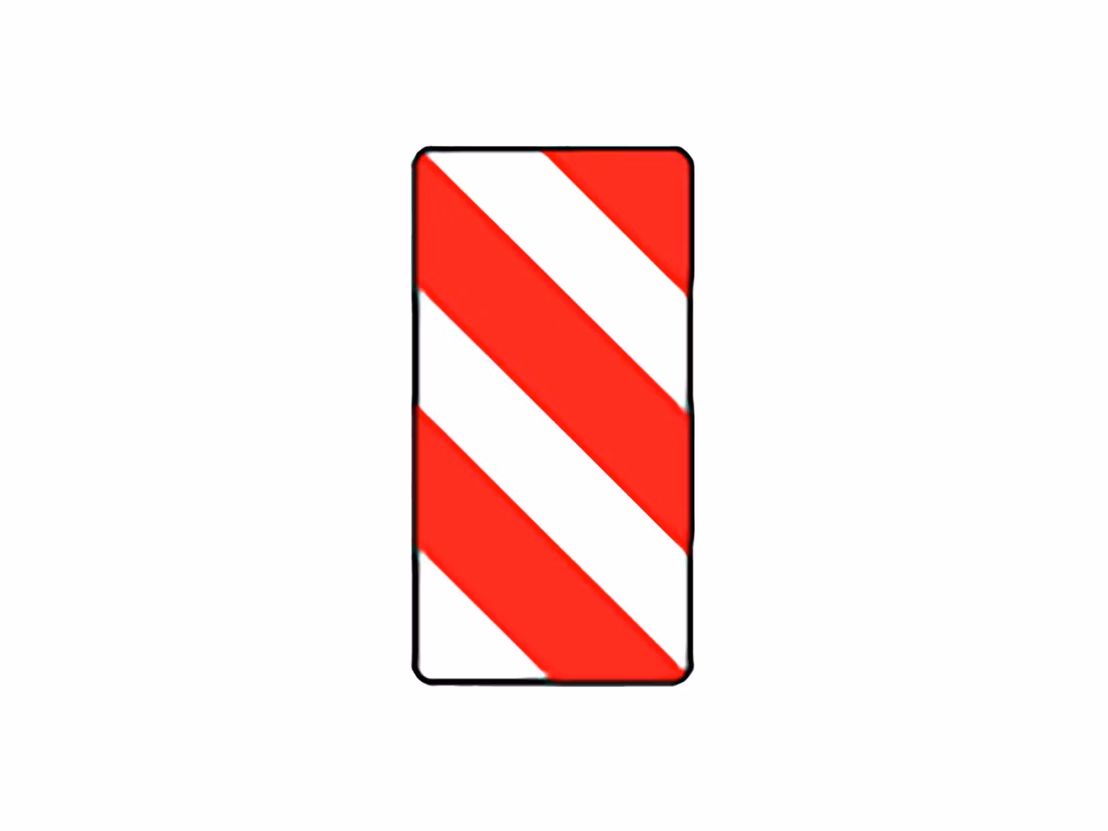 Skilt for markering av bredde - Rød/hvit - Høyre/venstre