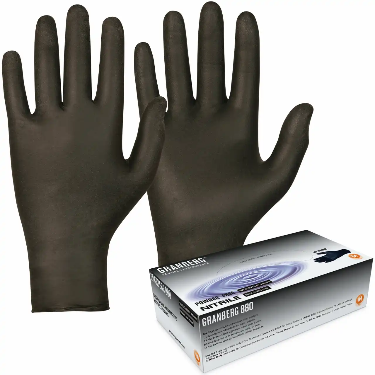 Engangshansker Svart Pudderfri Nitril 100pk - 114.880