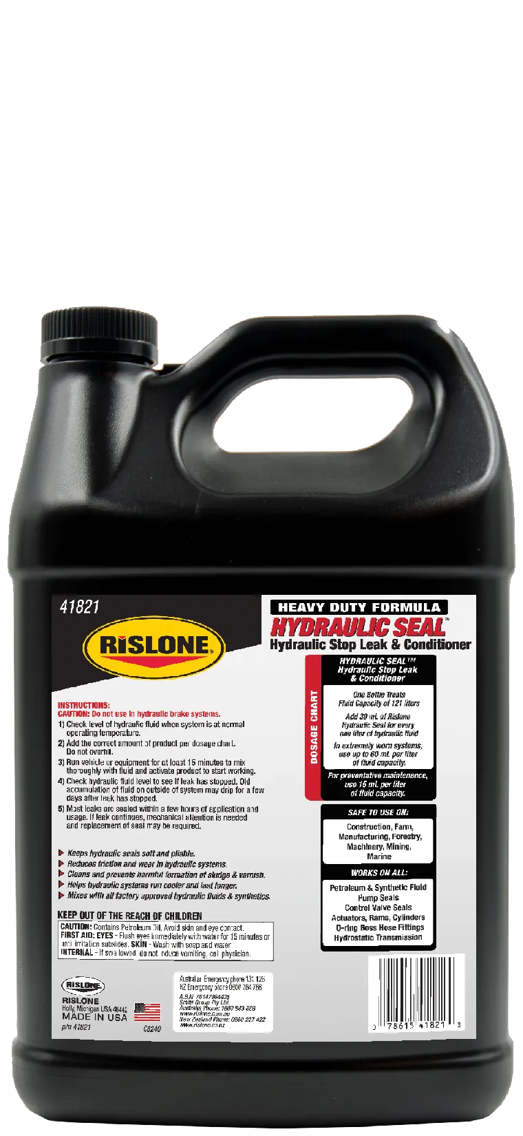 Rislone Lekkasje­stopper og systemfornyer for hydraulikk 3,8L - For store hyd.systemer