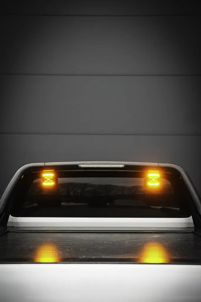 OZZ SQR 3" flood 60W arbeidslys med varsellys