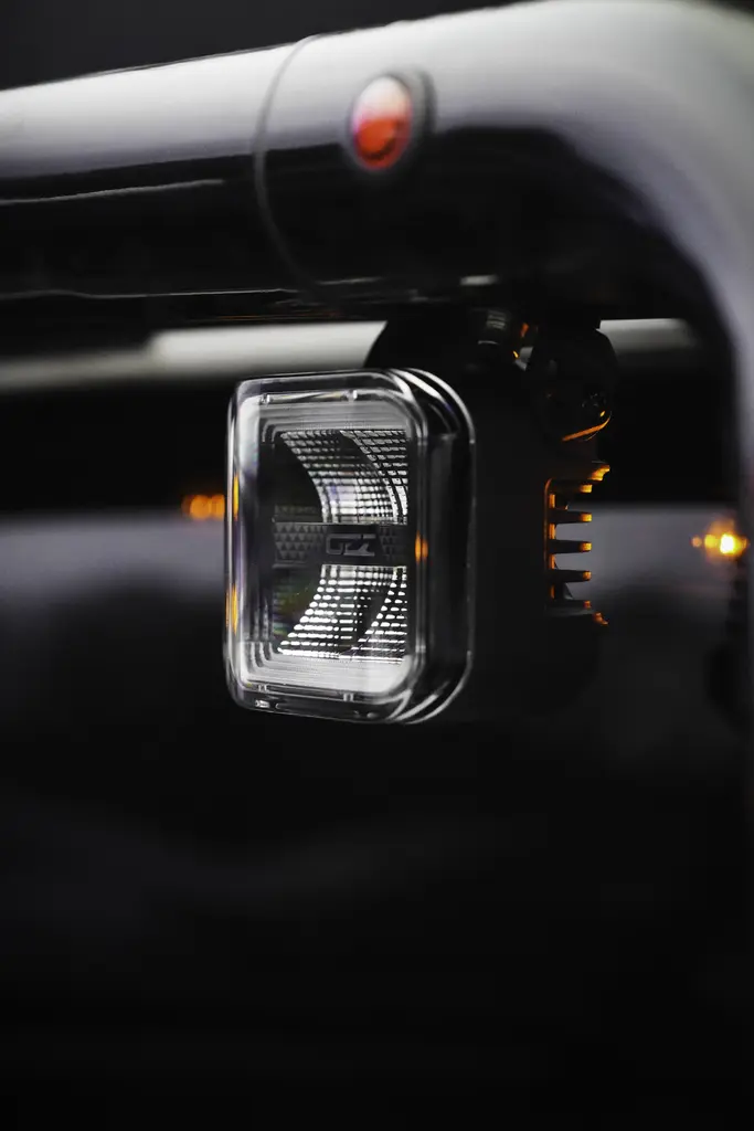 OZZ SQR 3" flood 60W arbeidslys med varsellys