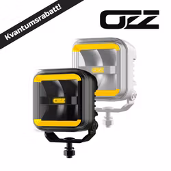 OZZ SQR 3" LED ekstralys med parklys – sort/hvitt hus