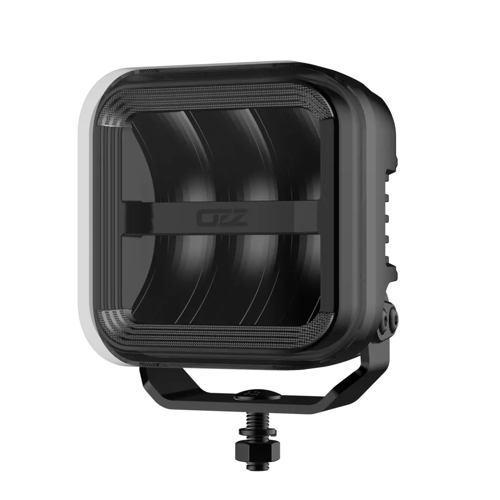 OZZ SQR 5" LED ekstralys med parklys – sort/hvitt hus