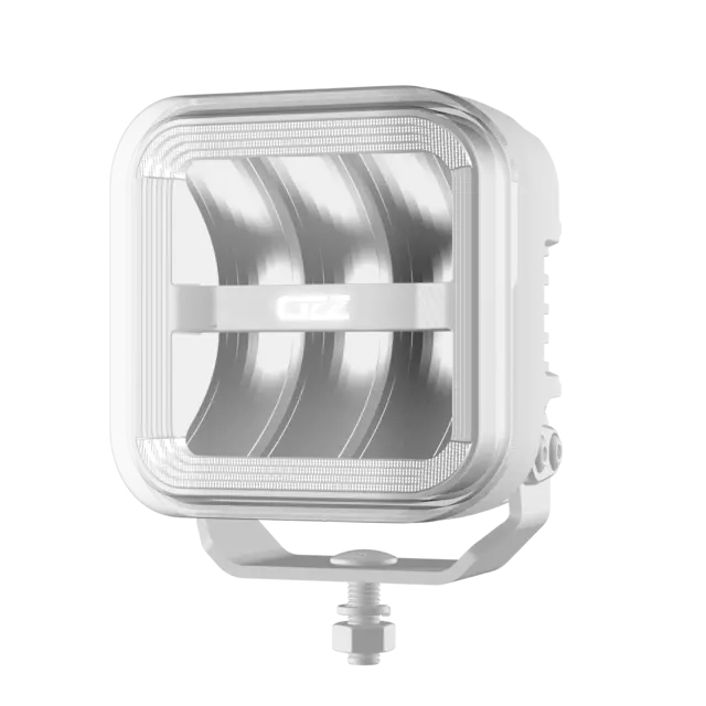OZZ SQR 5" LED ekstralys med parklys – sort/hvitt hus