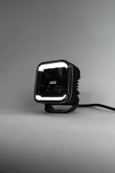 OZZ SQR 5" LED ekstralys med parklys – sort/hvitt hus
