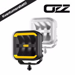 OZZ SQR 5" LED ekstralys med parklys – sort/hvitt hus