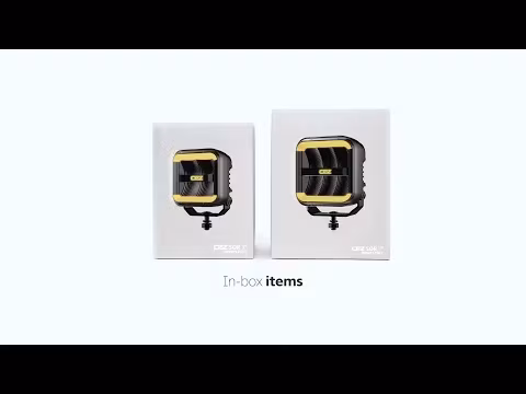 OZZ SQR 3" flood 60W arbeidslys med varsellys