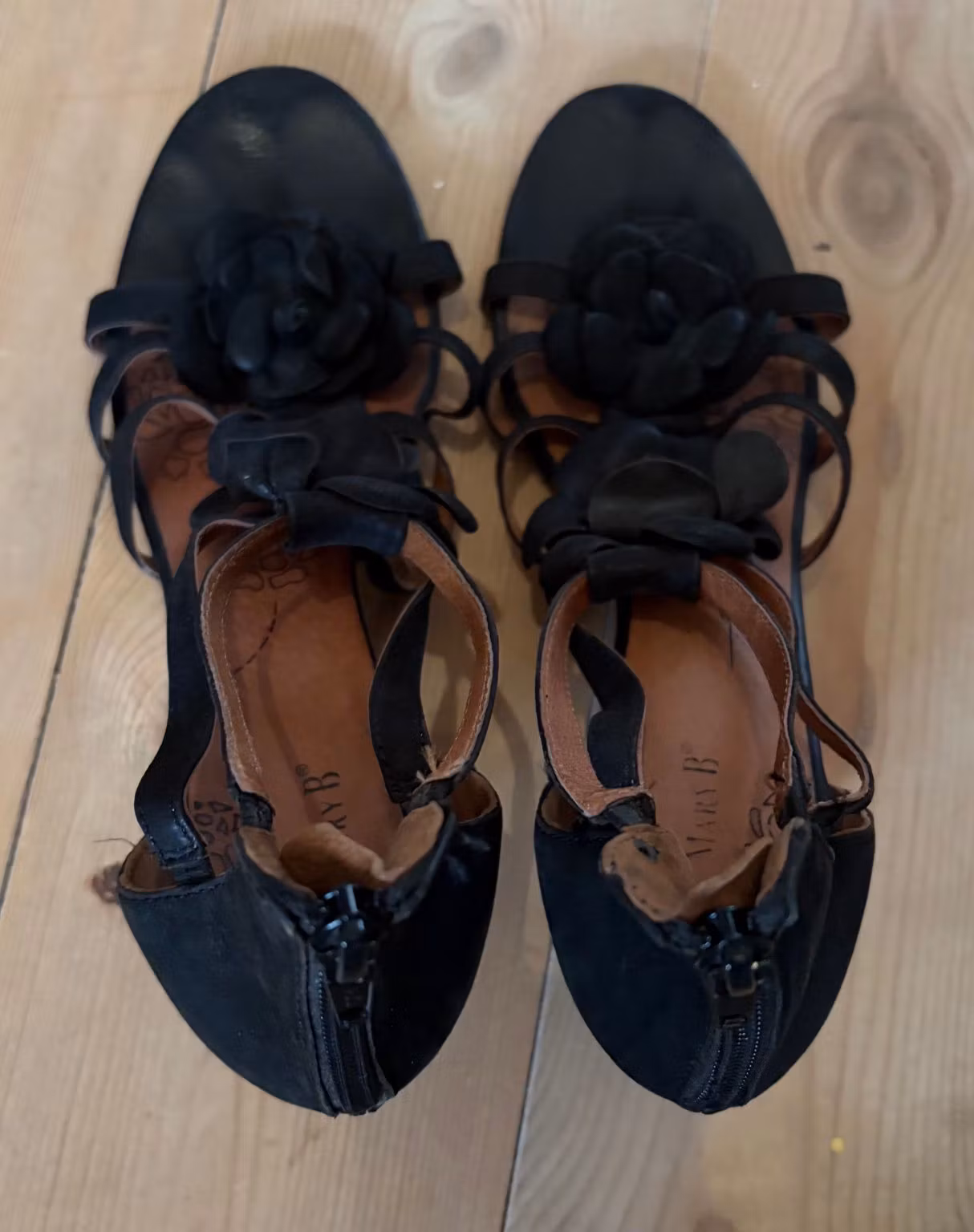 Sandaler set bagfra og ovenfra