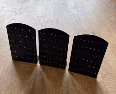 Øreringedisplays sorte til 24 par – 3 stk.