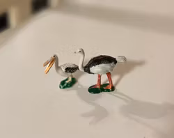 Plastfigurer - Pelikan og struds