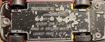 Matchbox Datsun 260 no 67 1978