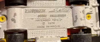 Matchbox Doodge Challenger 1975