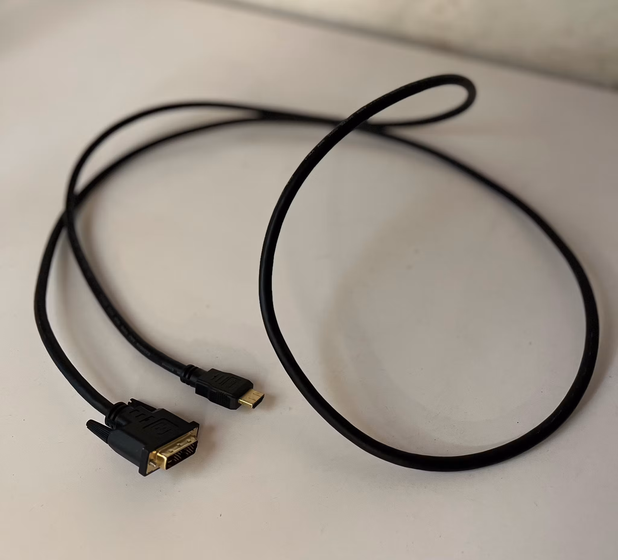 High Grade DVI - HDMI kabel - Guldbelagt ca. 1,5 meter