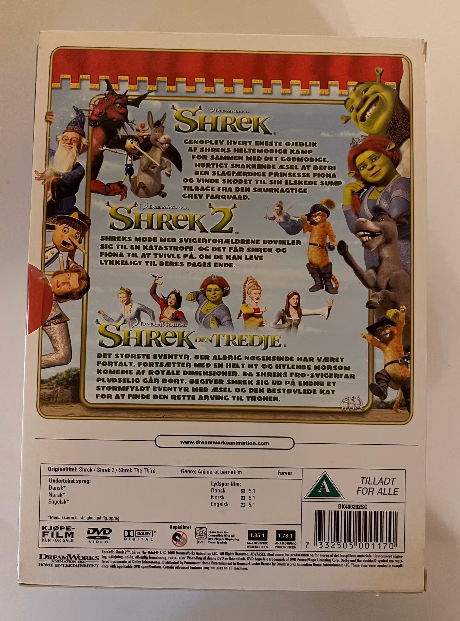 DVD Box - Shrek Trilogien
