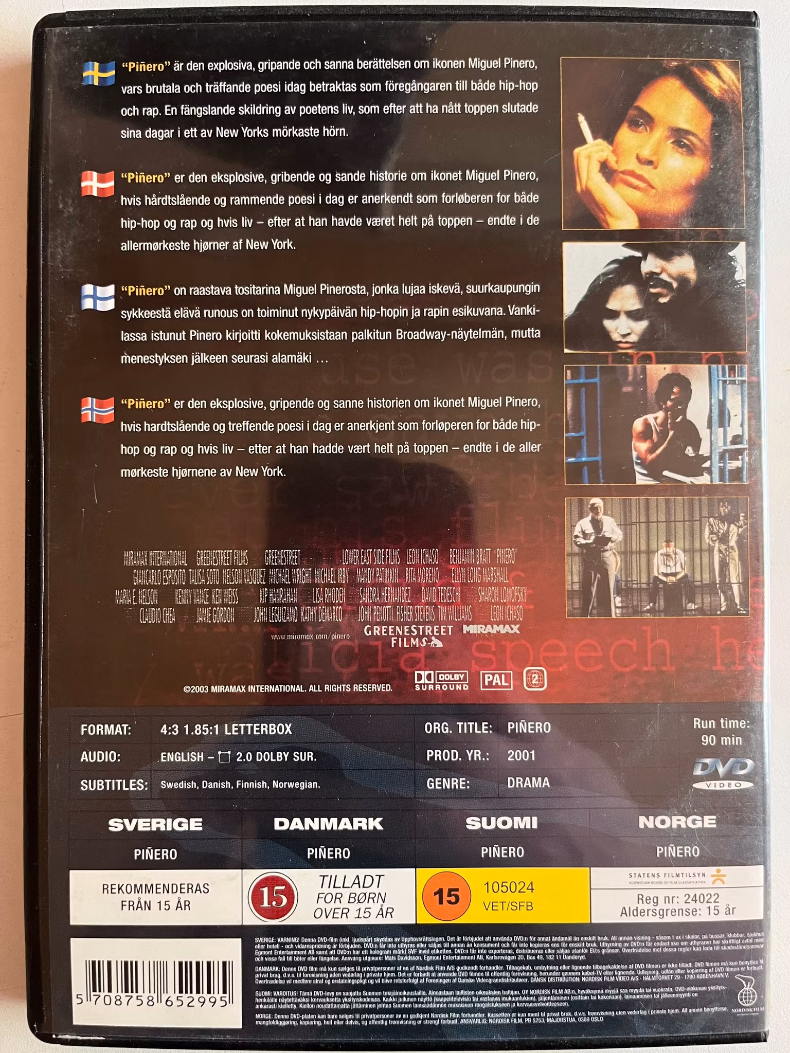 DVD - Pinero