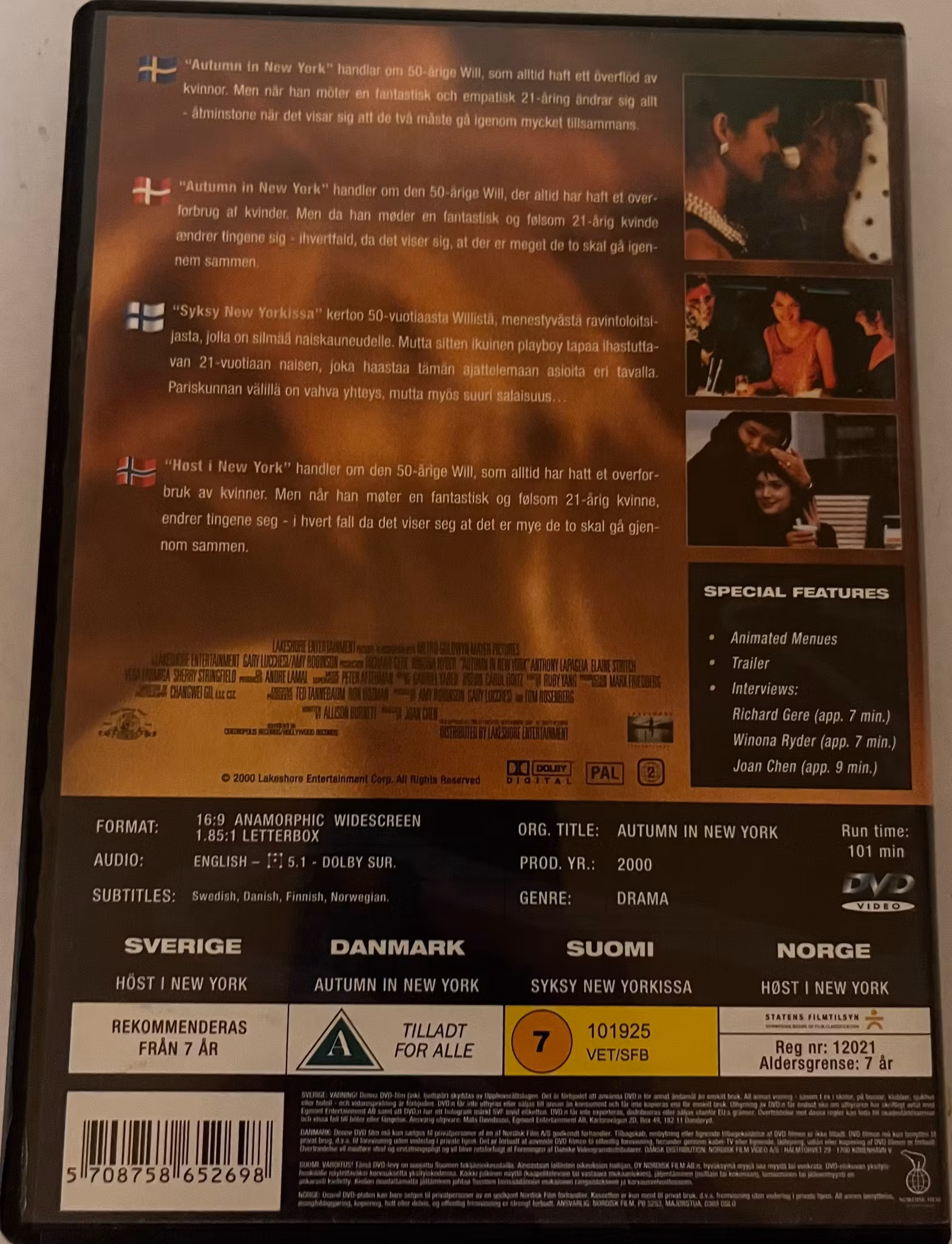DVD - Autumn in New York