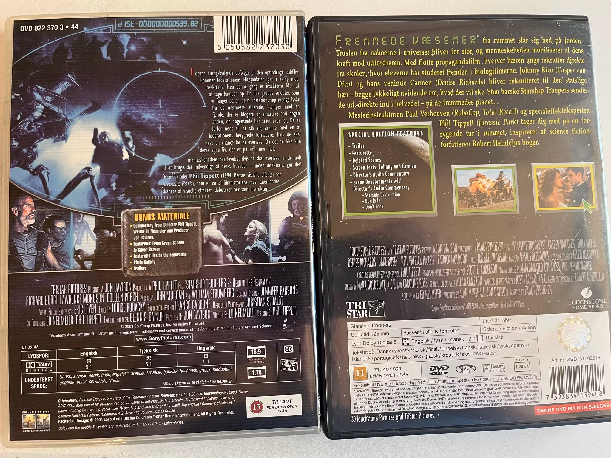 DVD box - Starship Troopers 1+2