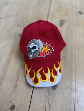 Skull in flames