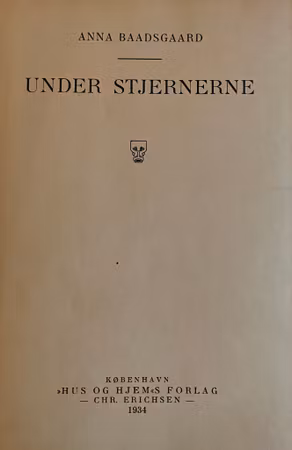 Under stjernerne af Anna Baadsgaard – “til stille læsestunder”