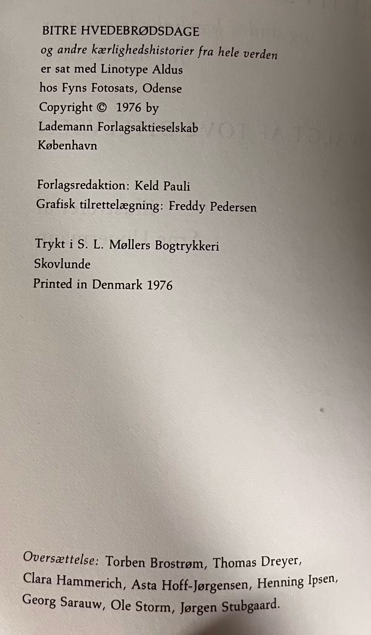 Bitre Hvedebrødsdage