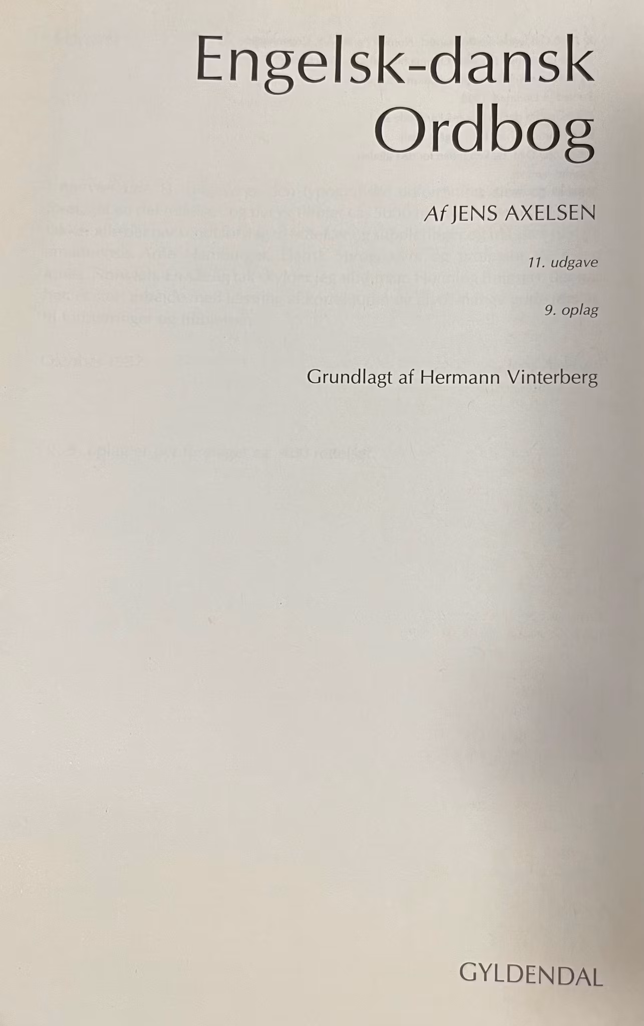 Engelsk / Dansk ordbog