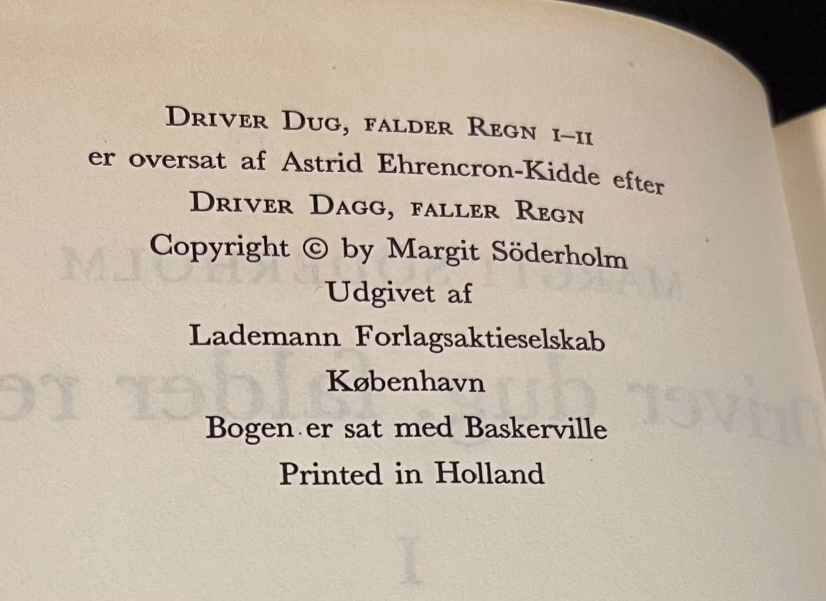 Driver dug, falder regn 1